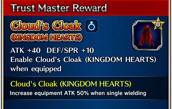 Trust Master Reward Cloud's Cloak (KINGDOM HEARTS)